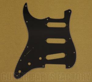 PG-0552-L33 Lefty Left-Handed 3-Ply Black Pickguard for Strat Stratocaster Guitar