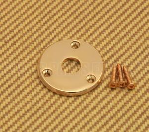 RMJP-G Gold Round Jack Plate for Guitar/Bass 