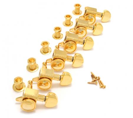 505G6 Grover Roto-Grip Gold 6 Inline Locking Tuners