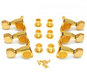 TK-7762-002 Gotoh Gold Sealed 3+3 Mini Guitar Schaller Style Tuners 