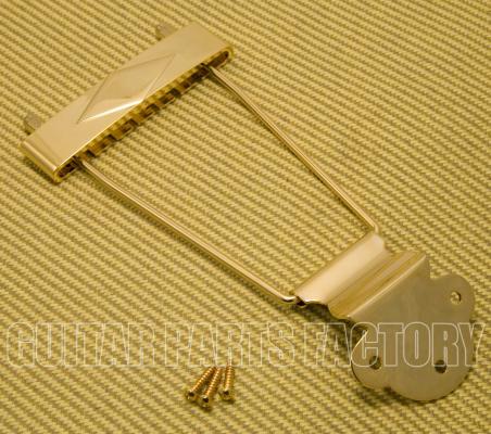 T120G Diamond Gold Long Trapeze Tailpiece for Gibson L-50, L48, ES-125, ES-330