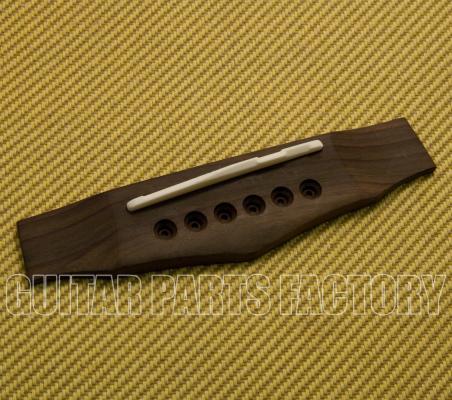 GB-0041-0R0 Rosewood Bridge and Compensated Bone Saddle for Acoustic 6-String Guitar