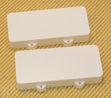 PCJZWNH White Pickup Cover Set for Fender Jazzmaster No Pole Piece Holes