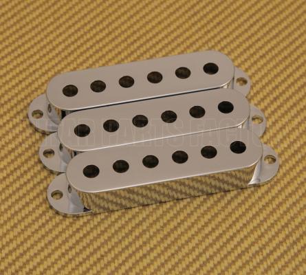 PC-0406-010 (3) Chrome Plastic Pickup Covers for Strat 52mm