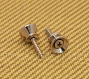 AP-0670-001 (2) Gotoh Nickel Strap Buttons/Screws For Fender Guitar or Bass 