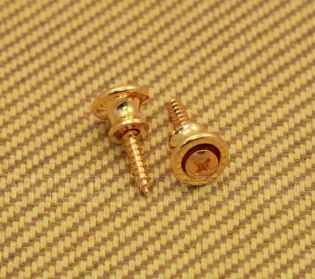 AP-6695-002 Gold Strap Buttons and Screws For Gibson Guitar or Bass 