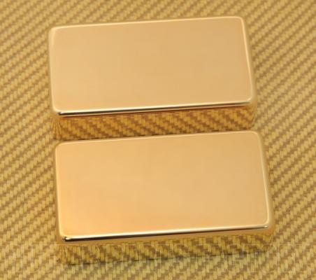 PC-0307-002 Gold No Holes Humbucker Pickup Covers PAF Style