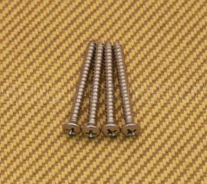 GS-0005-005 (4) Stainless Steel Neck Plate Screws #8 x 1-3/4"