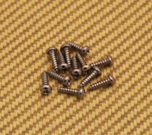 002-1405-049 (12) Chrome Tuner & String Guide Mounting Screws For Guitar or Bass 0021405049
