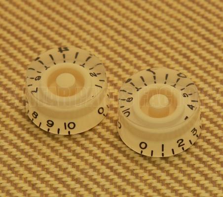 PK-0130-028 (2) Cream Speed Knobs For Gibson® USA & CTS Split Shaft Pots