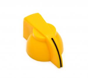 P-300Y Yellow Chicken Head Knob for Solid Shaft