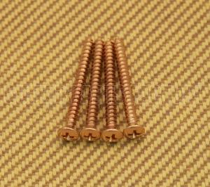 001-8785-049 4 Genuine Fender Gold Neck Mounting Screws 8 inch by 1 and three forths 0018785049