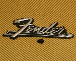 099-4093-000 Genuine Fender Blackface Amplifier Amp Logo Plate & Screws 0994093000