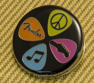 910-0247-000 Fender Strat Guitar Love Peace and Music Magnet Paper Clip 9100247000