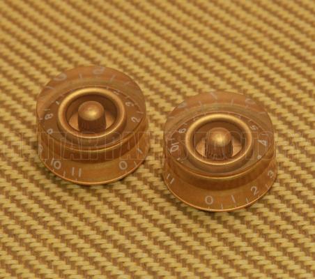 PK-0132-032 (2) Gold 0-11 Speed Knobs for Guitar/Bass