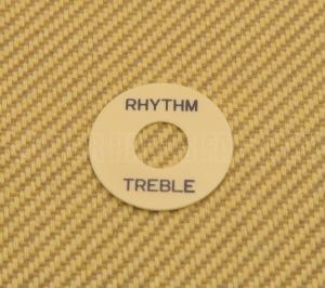 DR-003-02 Cream Rhythm/Treble Switch Ring Black Lettering