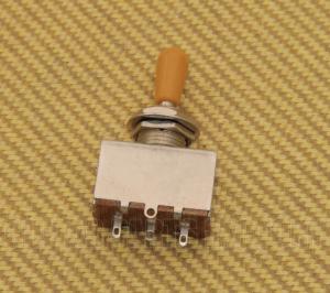 EP-4366-022 Import 3-Way Box Toggle Switch - Amber Tip for Guitar/Bass