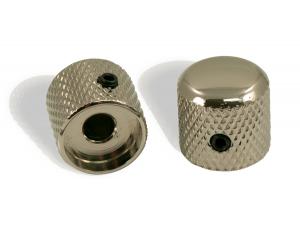BBKNUS WD (2) Nickel Dome Knobs For Guitar/Bass