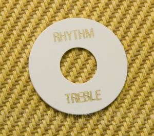 DR00WG White Rhythm/Treble Switch Ring Bold Gold Lettering