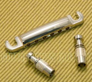 TS001-NK Wilkinson Nickel Stop Tailpiece & Studs for Guitar