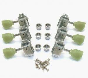 WJ-44-3C Wilkinson 3x3 Chrome Vintage Tuners for Les Paul SG Gibson Epiphone