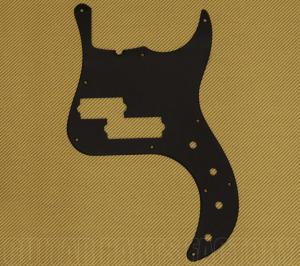 006-4248-000 WD Music USA Made Deluxe V 5 String Black P Bass Pickguard