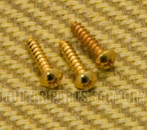 BTMSG (3) Gold Trapeze Tailpiece Mounting Screws