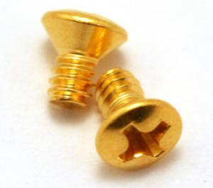 GS-3263-002 2 Gold Countersunk Screws For USA Lever Switch