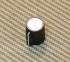 AK-KNB-303 Plastic Amp Knob Black w/ Silver Top Set Screw 1/4"