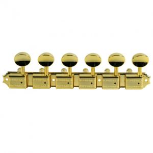 KD-6TP-GMDR Kluson Gold 6 On A Plate Left Hand Deluxe Series Tuning Machines