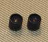 MK-B04-644 Black Metal Flat-Top Knobs for Guitar or Bass Solid Shaft Pots