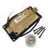 PU-SHA66C-IV P90 Artec Splendor Humbucker Sized Neck Pickup Ivory and Chrome w/Black Ring Alnico 5