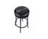 299-0600-030 Charvel® Barstool, Black Stool and Legs with Gray Logo, 30" 2990600030