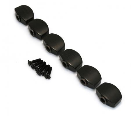 TK-0996-0E0 6 Ebony Buttons for Schaller M6 Mini Guitar Tuners