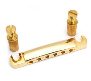 TP-3445-002 Economy/Metric Gold Stop Tailpiece & Studs for Import Guitar