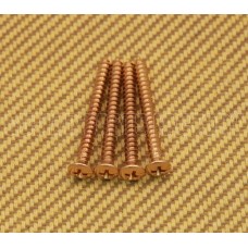 001-8785-049 4 Genuine Fender Gold Neck Mounting Screws 8 inch by 1 and three forths 0018785049