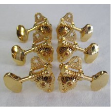 009-6600-000 Gretsch Guitar Guitar Tuners 3X3 Open Back G5400 Hollow Bodies Gold 0096600000