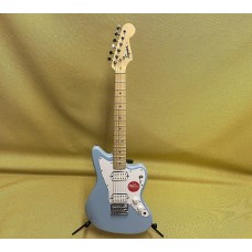 037-0125-504 Squier Mini Daphne Blue HH Jazzmaster Electric Guitar with Maple Neck 0370125504