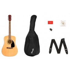 097-1210-721 Fender FA-115 Dreadnought Acoustic Guitar Pack With Gig Bag, Strap, Picks and Strings