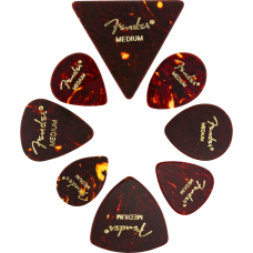 098-0200-300 (8) Fender Classic Celluloid Tortoise Shell Picks Shapes Medley Med 0980200300