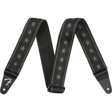 099-0615-004 Fender Nylon Stars and Stripes Strap, Black/Grey  2" 0990615004