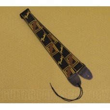 099-0681-000 Fender Natural Brown/Yellow/Black 2" Monogram Strap 0990681000