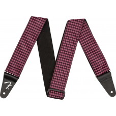 099-0709-056 Genuine Fender Pink Houndstooth Guitar and Bass Strap 0990709056