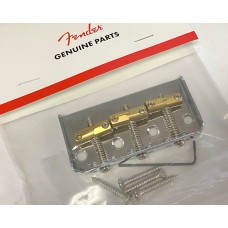 099-0809-000 Fender 3-Saddle Custom "Cut-Off" Vintage-Style Tele Bridge w/ Compensated Brass Saddles 0990809000