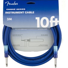099-0810-210 Genuine Fender Ombre Guitar & Bass Cable Straight 10' Belair Blue