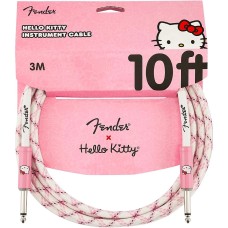 099-0818-123 Fender® x Hello Kitty® White Pink Woven Guitar Instrument Cable 10 0990818123