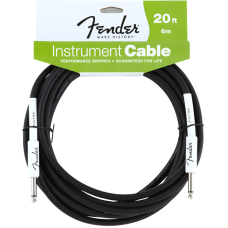 099-0820-048 Genuine Fender Performance Series Instrument Cable, 20', Black 0990820048