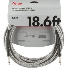 099-0820-069 Fender Professional Series Instrument Cable, 18.6', White Tweed 0990820069
