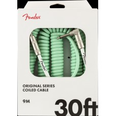 099-0823-007 Fender Original Series Surf Green Coil Cable 30' (9m) 0990823007