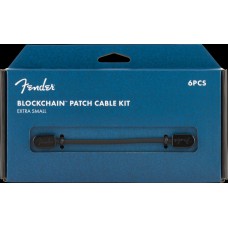 099-0825-102 Fender Pedal Board Blockchain™ Patch Cable Kit Extra Small Black 0990825102
